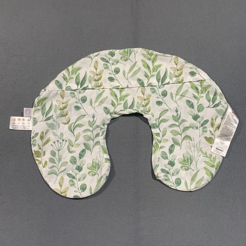 Boppy Original Nursing‎ Pillow Slipcover Eucalyptus Leaf Green White Unisex